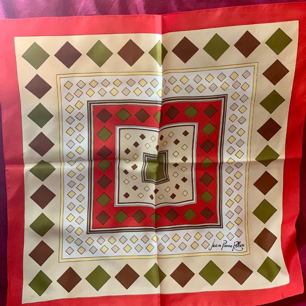 Vintage Jean Pierre Robin 20 x 20 scarf